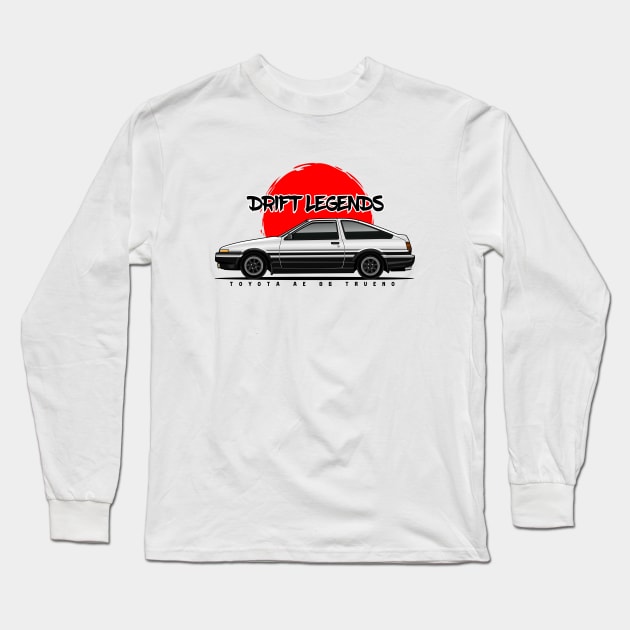 Toyota AE86 Trueno Long Sleeve T-Shirt by cturs